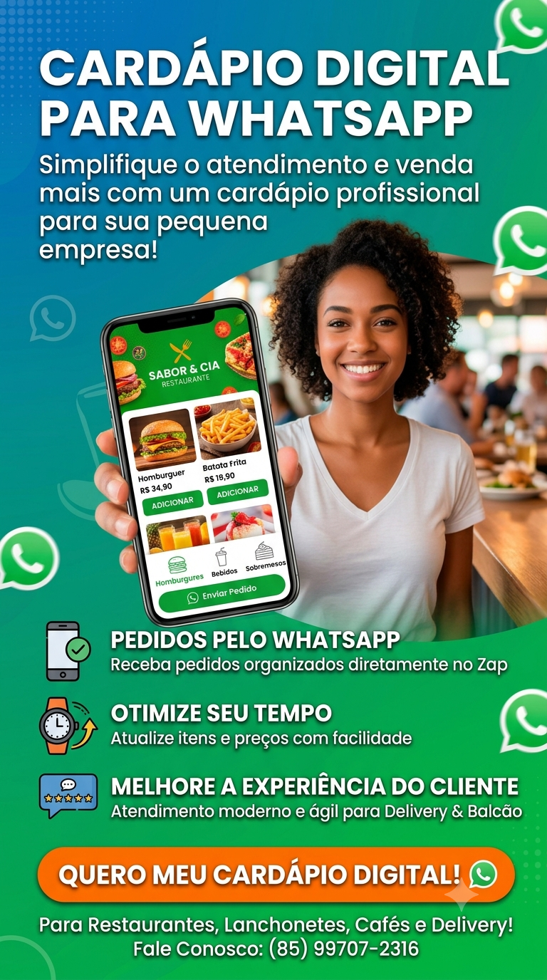 Interface Mobile do Cardápio Digital